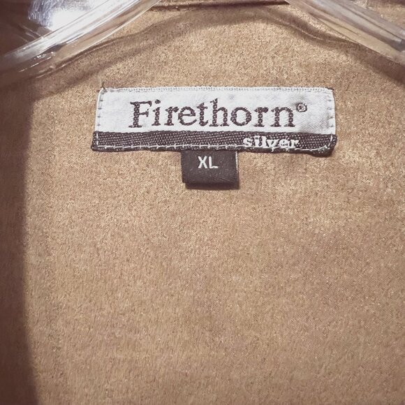 Firethorn Silver-NWT-Men's Long Sleeve X Large Tobacc/Came/Tan Micro Fiber Suede - Picture 11 of 16